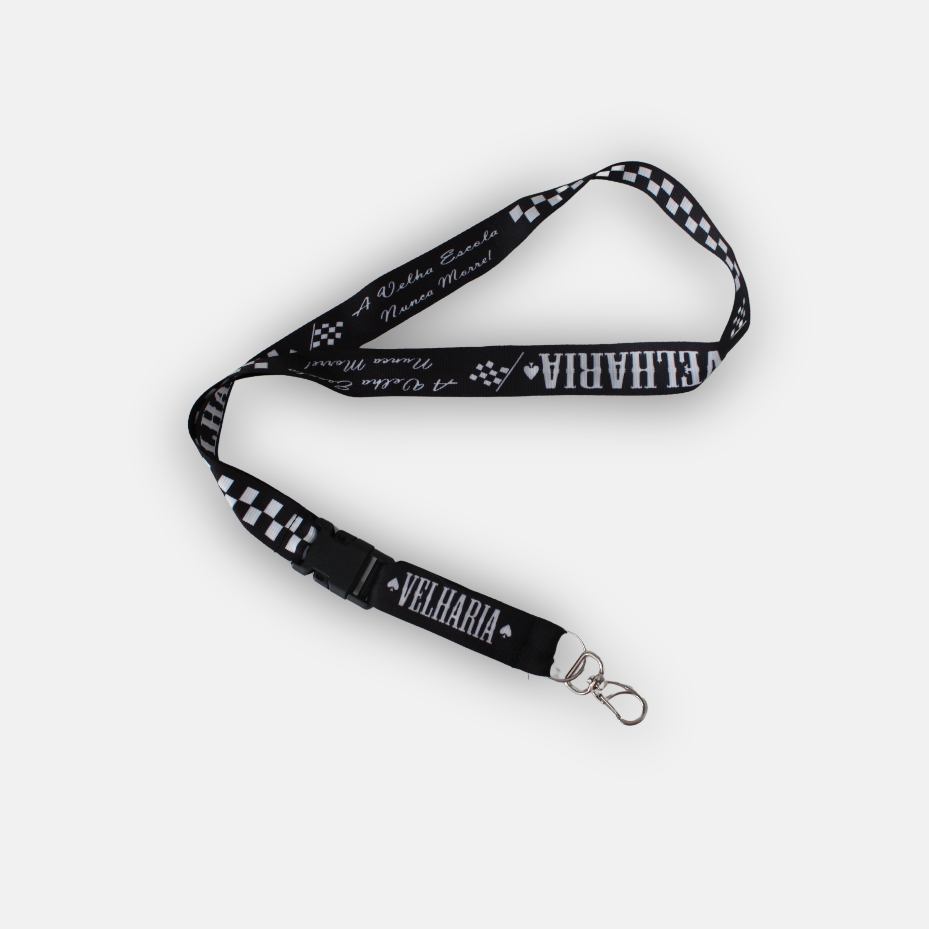 Cordão para chaves com a logo da velharia