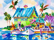 Living the Lime Life, watercolor painting by Ellen Negley