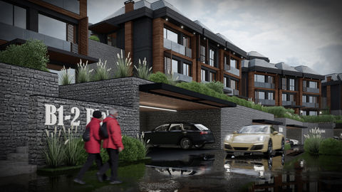 Archihs Mimarlık, Modern mimari, cephe tasarımı, bina estetiği, konsept proje, mimari proje, 3D görselleştirme, mimari modelleme, render, toplu konut, villa sitesi, metal kenet, ahşap deck, gri boya, taş cephe