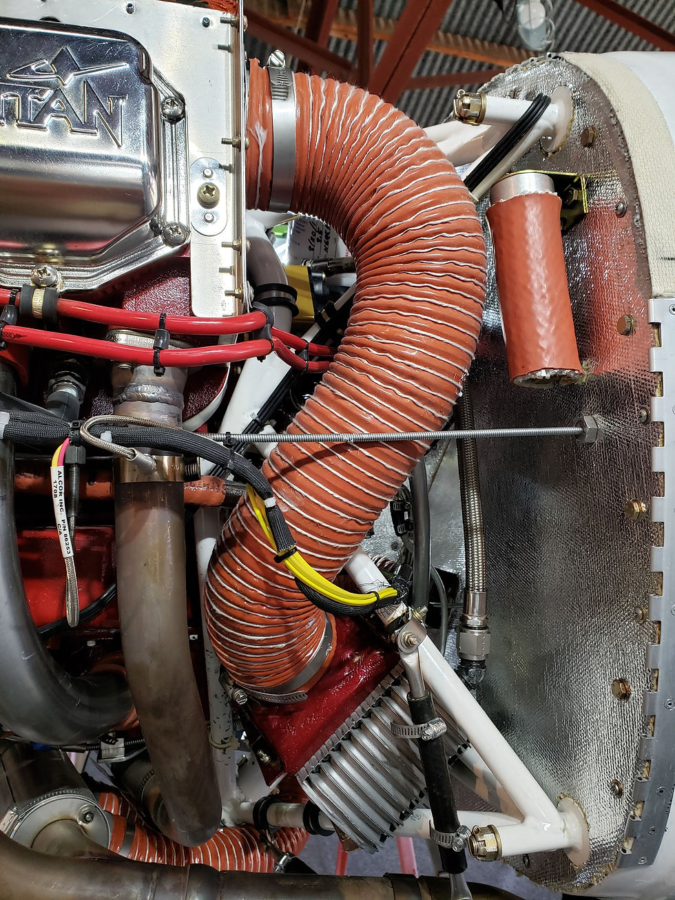 Oil cooler air supply hose