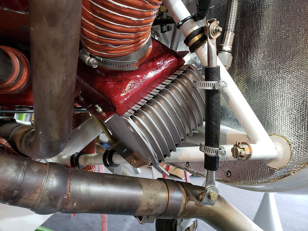 installed 10 row oil cooler