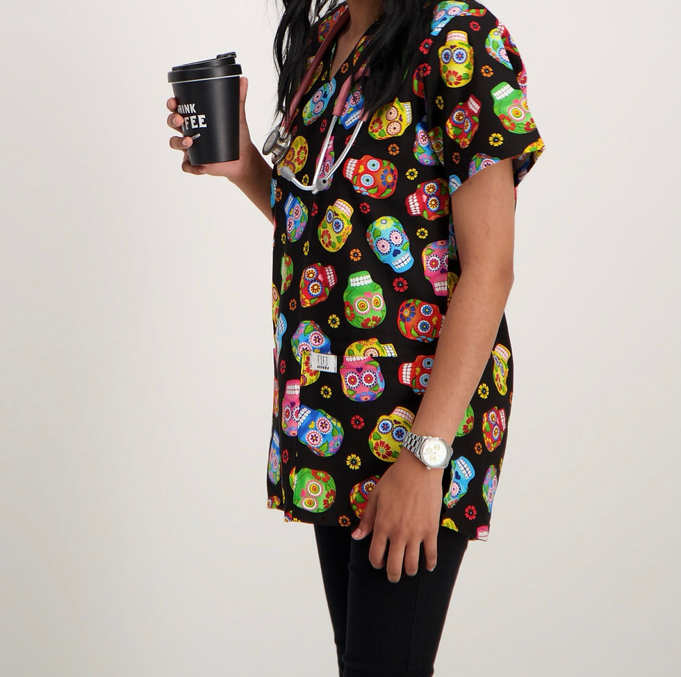 Thumbnail: Skulls Scrub Top