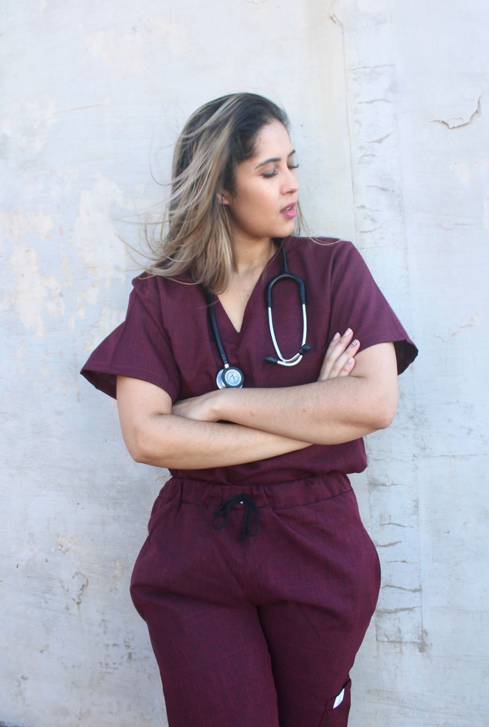 Thumbnail: Burgundy Essential Scrub Pants