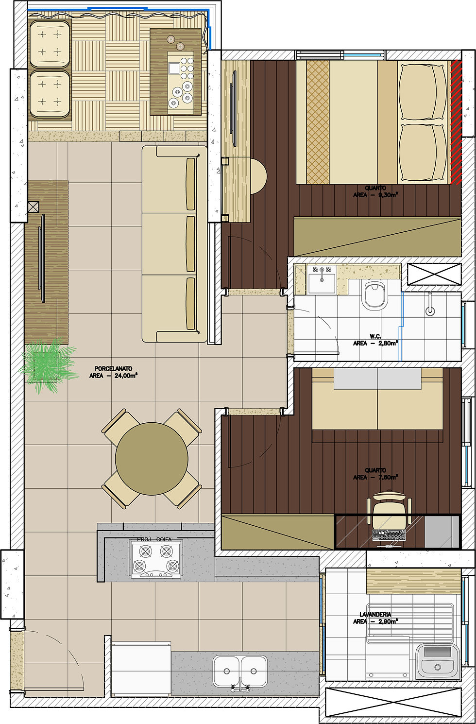 Layout - 58m²