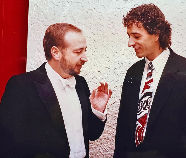Conductor George Manahan with Jonathan Romeo