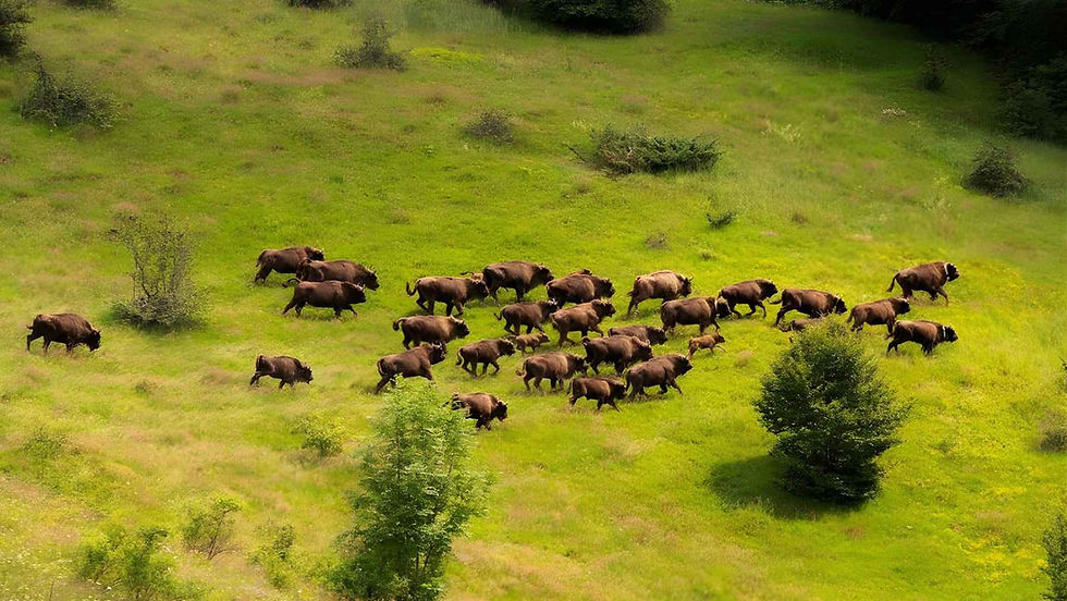 Rewilding Romania: Bison return, biomass grows by 30%