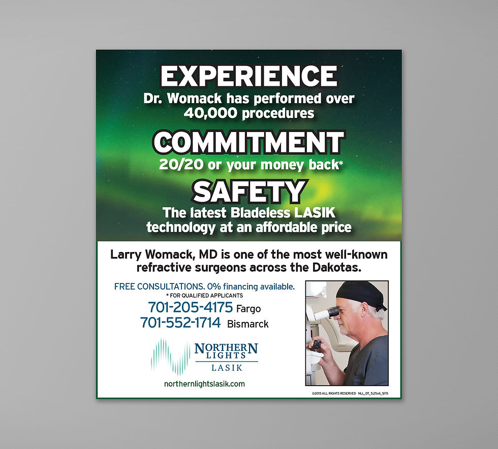 LASIK Company Ad Layout
