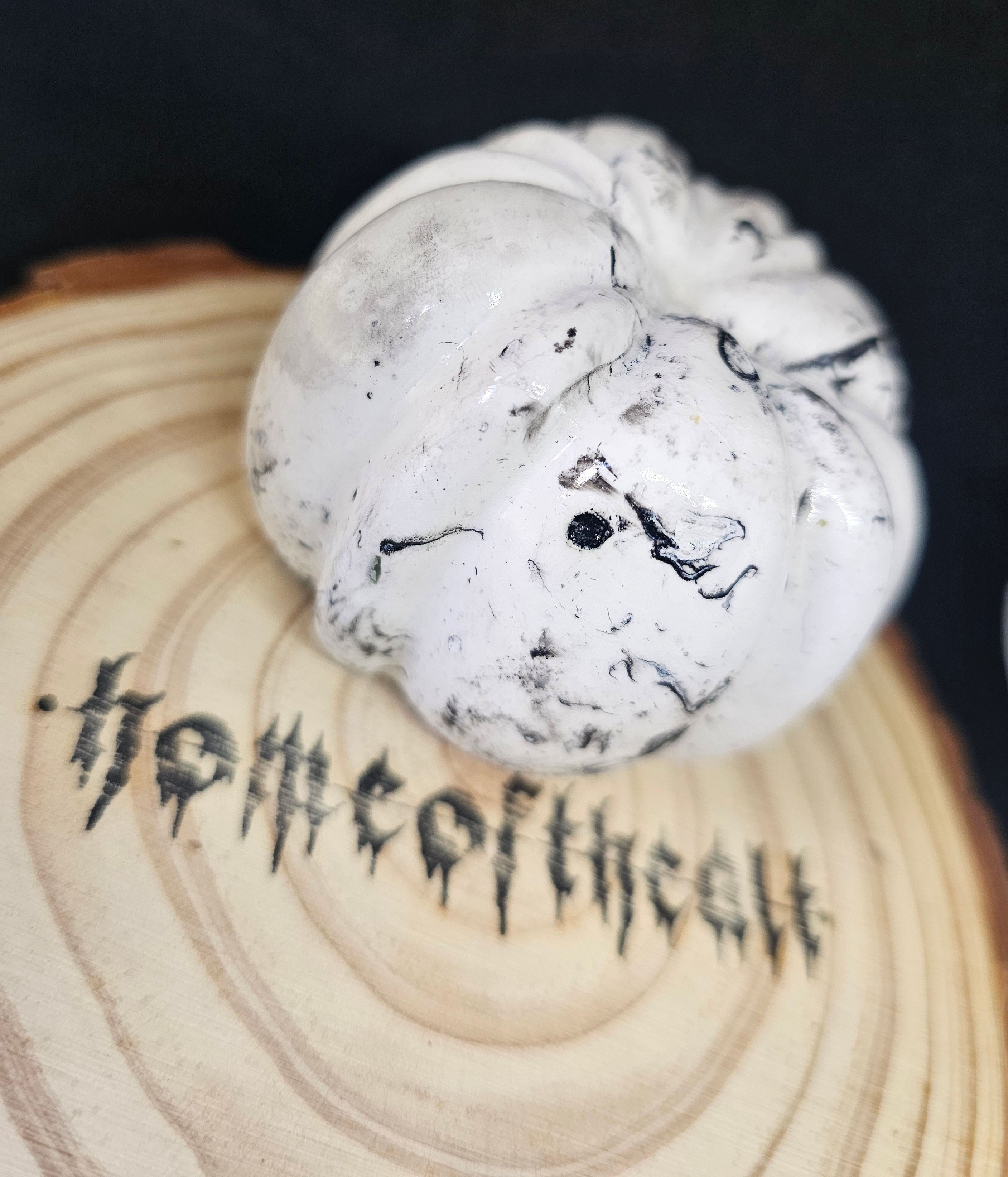 Marbled Pumpkin Sculpture