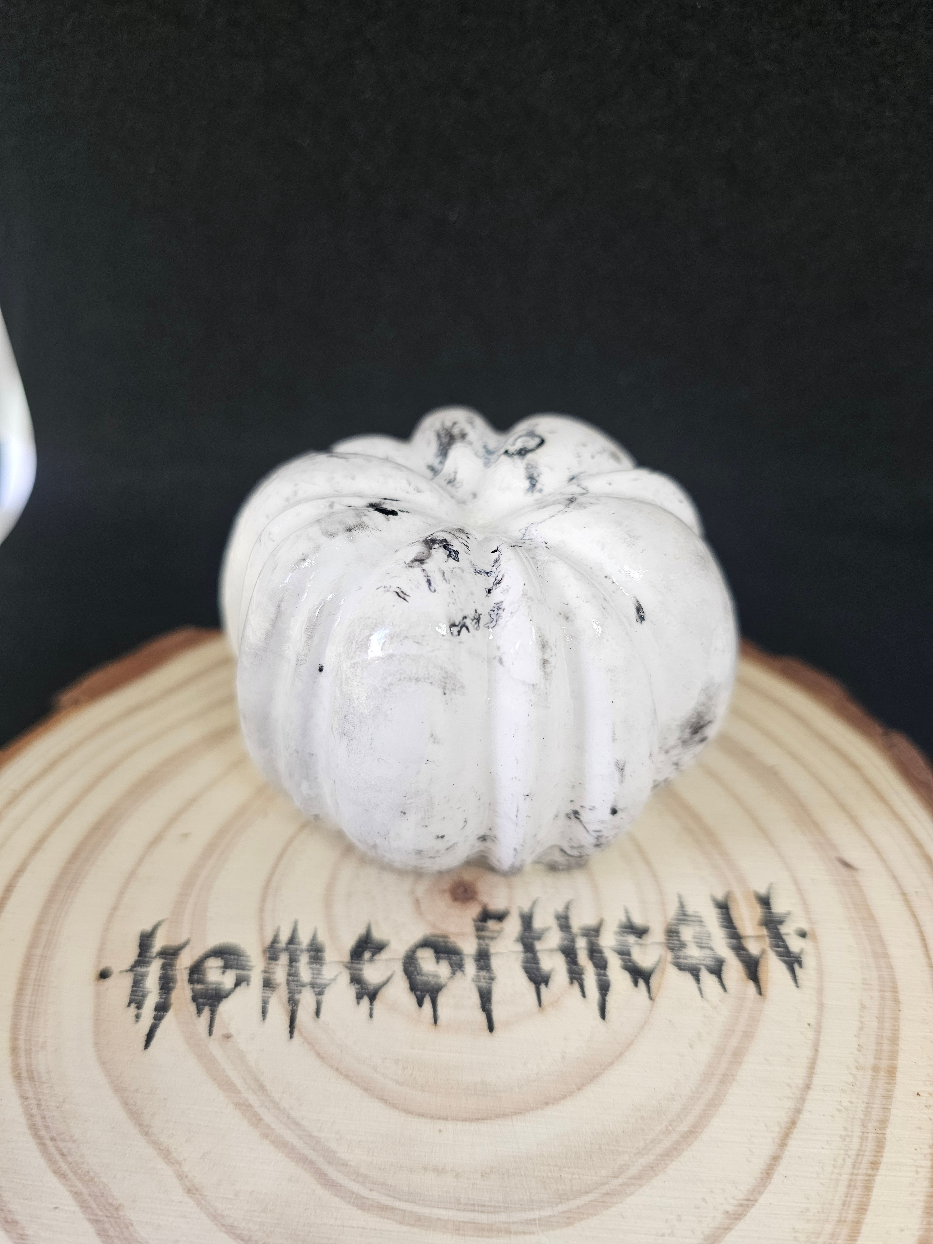 Marbled Pumpkin Sculpture