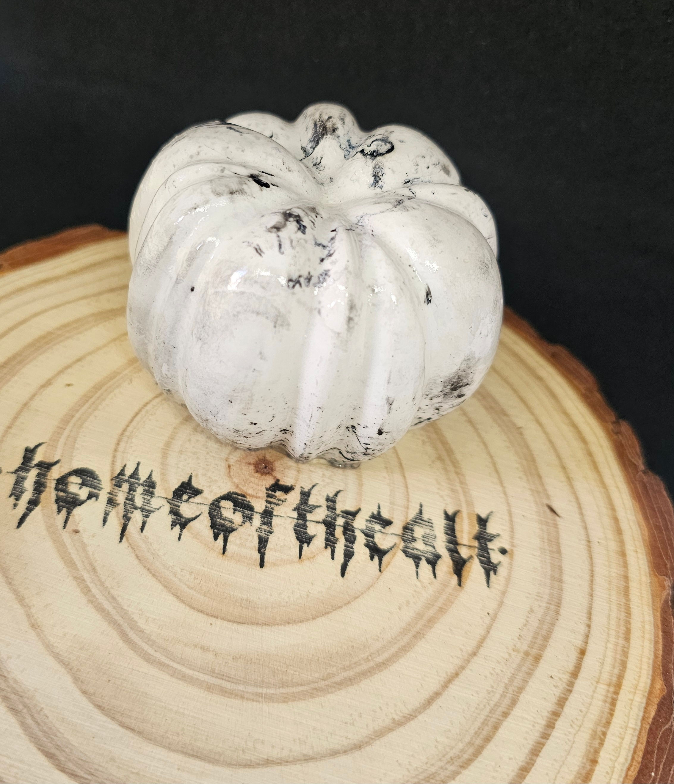 Marbled Pumpkin Sculpture