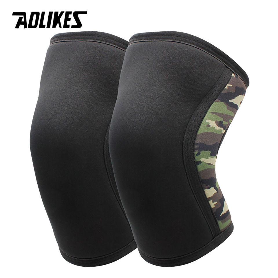 Thumbnail: AOLIKES Knee Sleeves for Weightlifting & Powerlifting (7mm Pair) For Men & Women