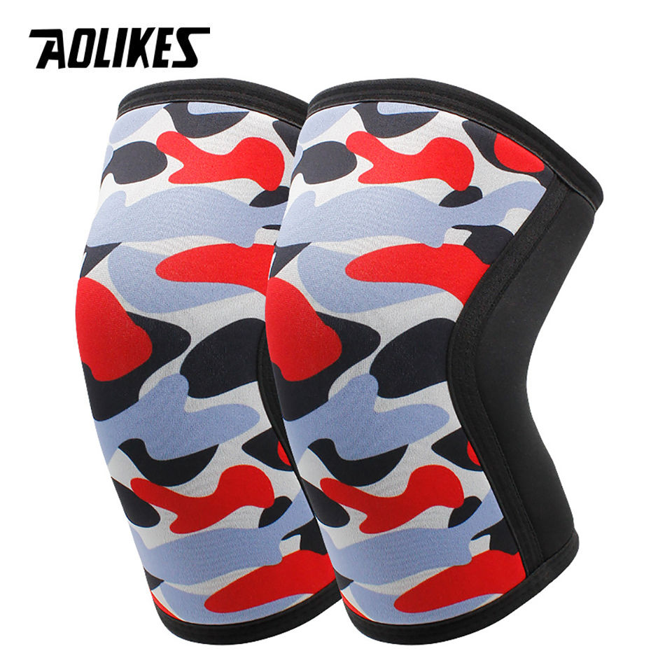 Thumbnail: AOLIKES Knee Sleeves for Weightlifting & Powerlifting (7mm Pair) For Men & Women