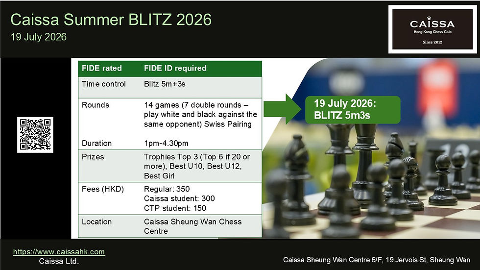 Caissa Summer Blitz 2026
