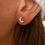 Thumbnail: The Cat On The Moon - Sterling Silver CZ Earrings