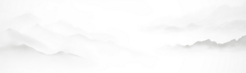 Illustration noir et blanc de montagnes et de nuages, symbole de calme et d'harmonie