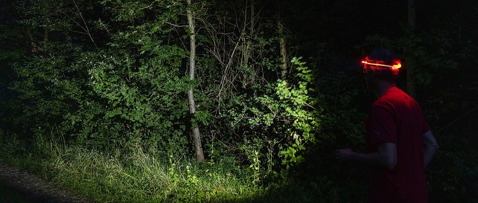 Be seen by red light (NORDRIDE headlamp ACTIVE SPORT R)