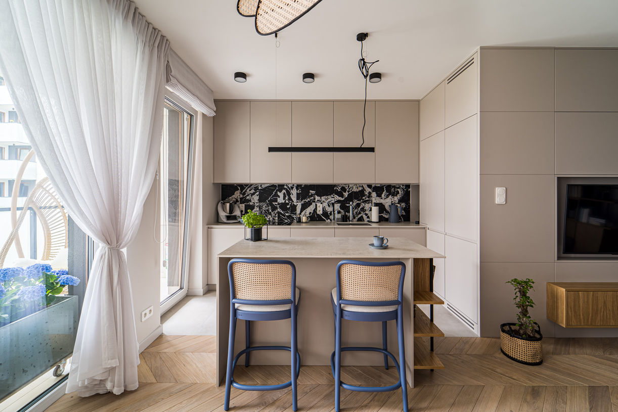 Przytulne mieszkanie pełne spokoju i łagodności, inspirowane kolorystyką nadmorskich wydm, 2020 r.