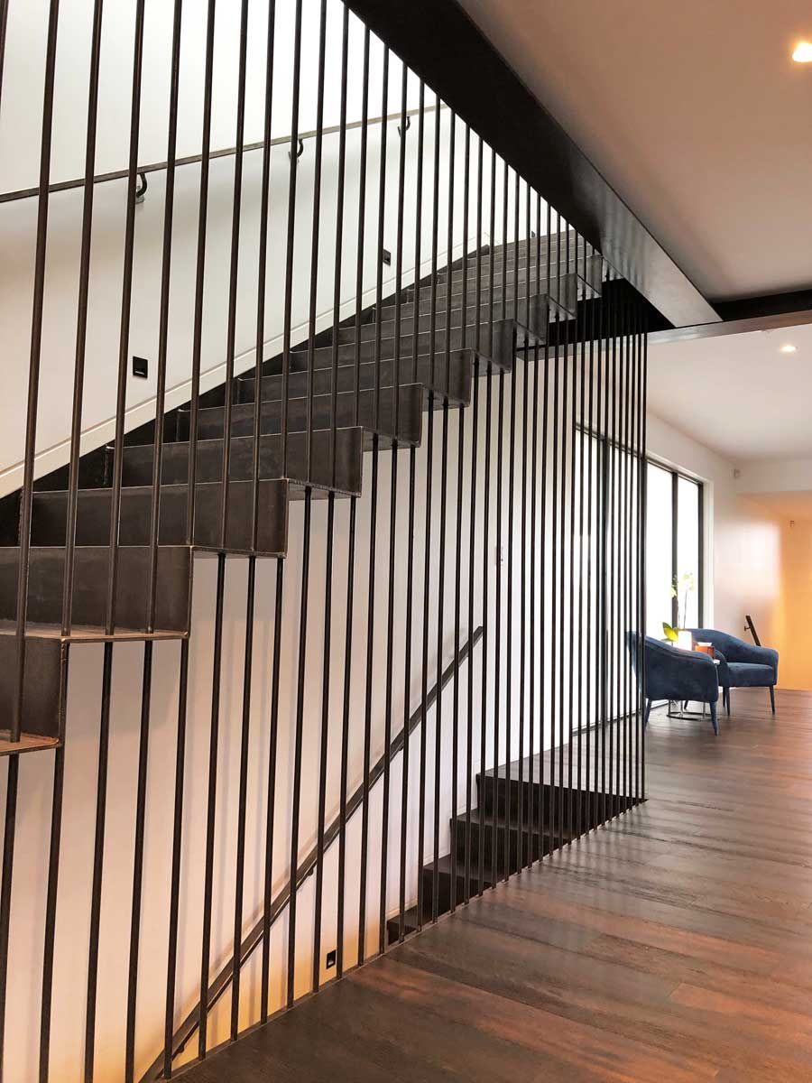 enhancing the sculptural element of a staircase