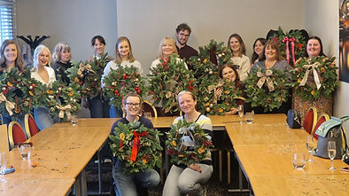Christmas wreath workshop in Newcastle city centre