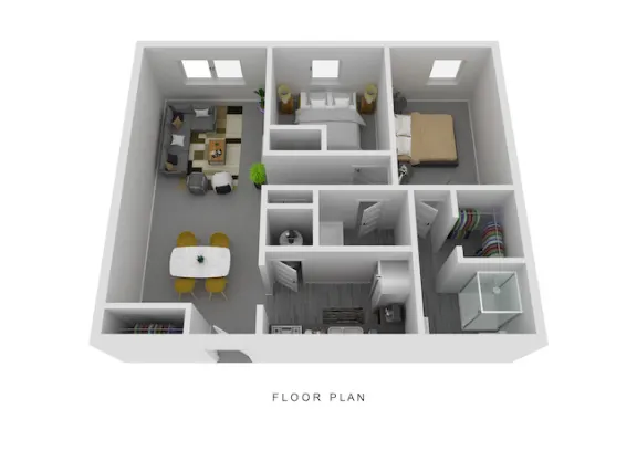 updated 2 bed