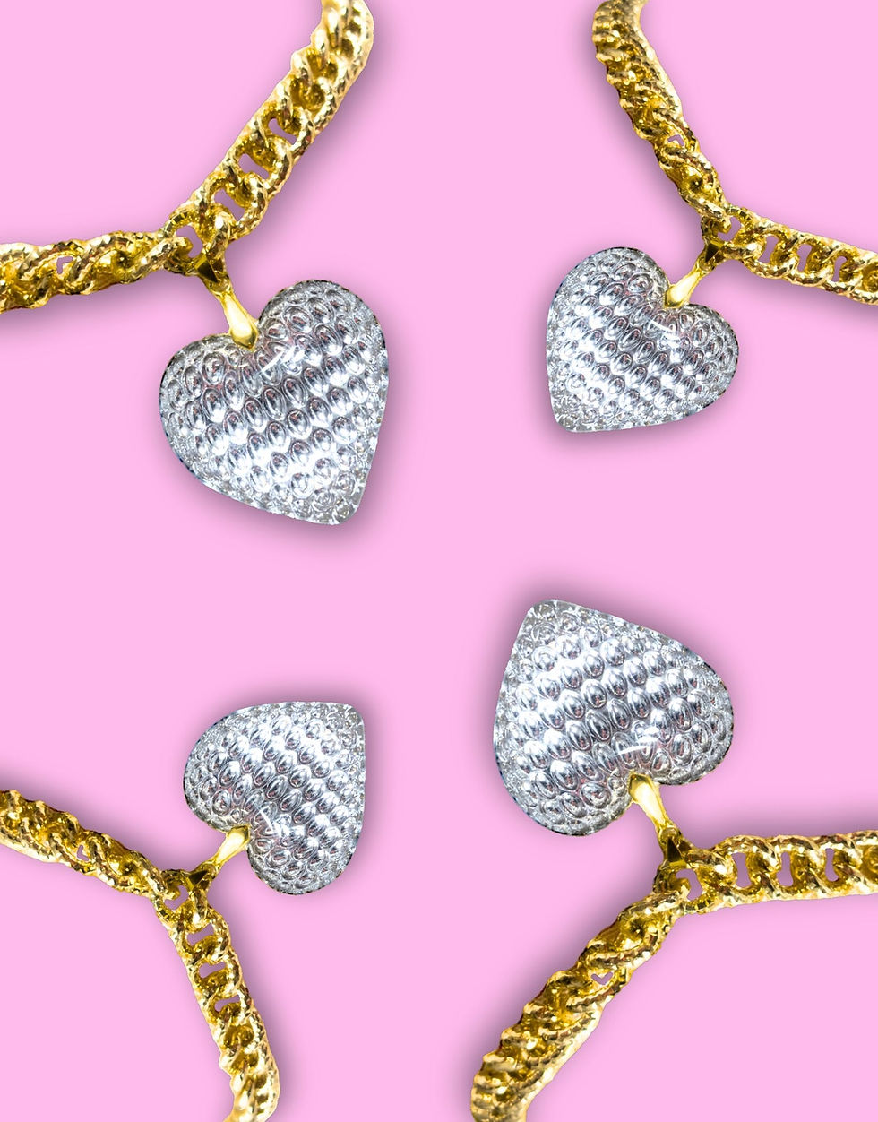 Thumbnail: Heart's Desire - Crystal Heart Pendant Gold Choker Necklace