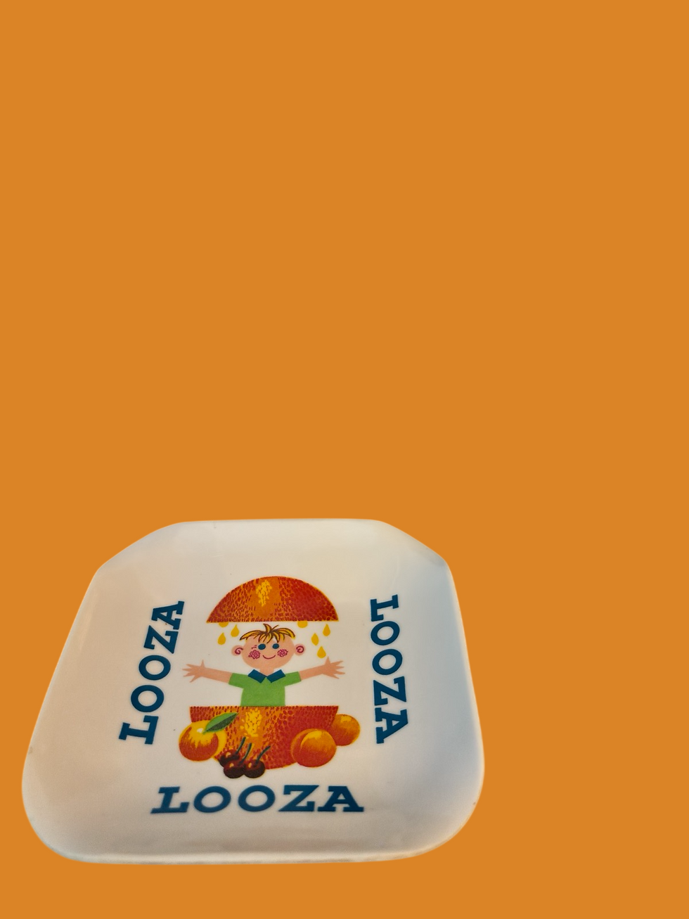 Vide poche ou ramasse monnaie en plastique objet publicitaire vintage Looza vue 1
