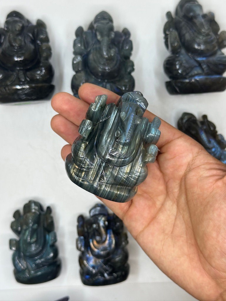 Thumbnail: Labradorite Ganesha