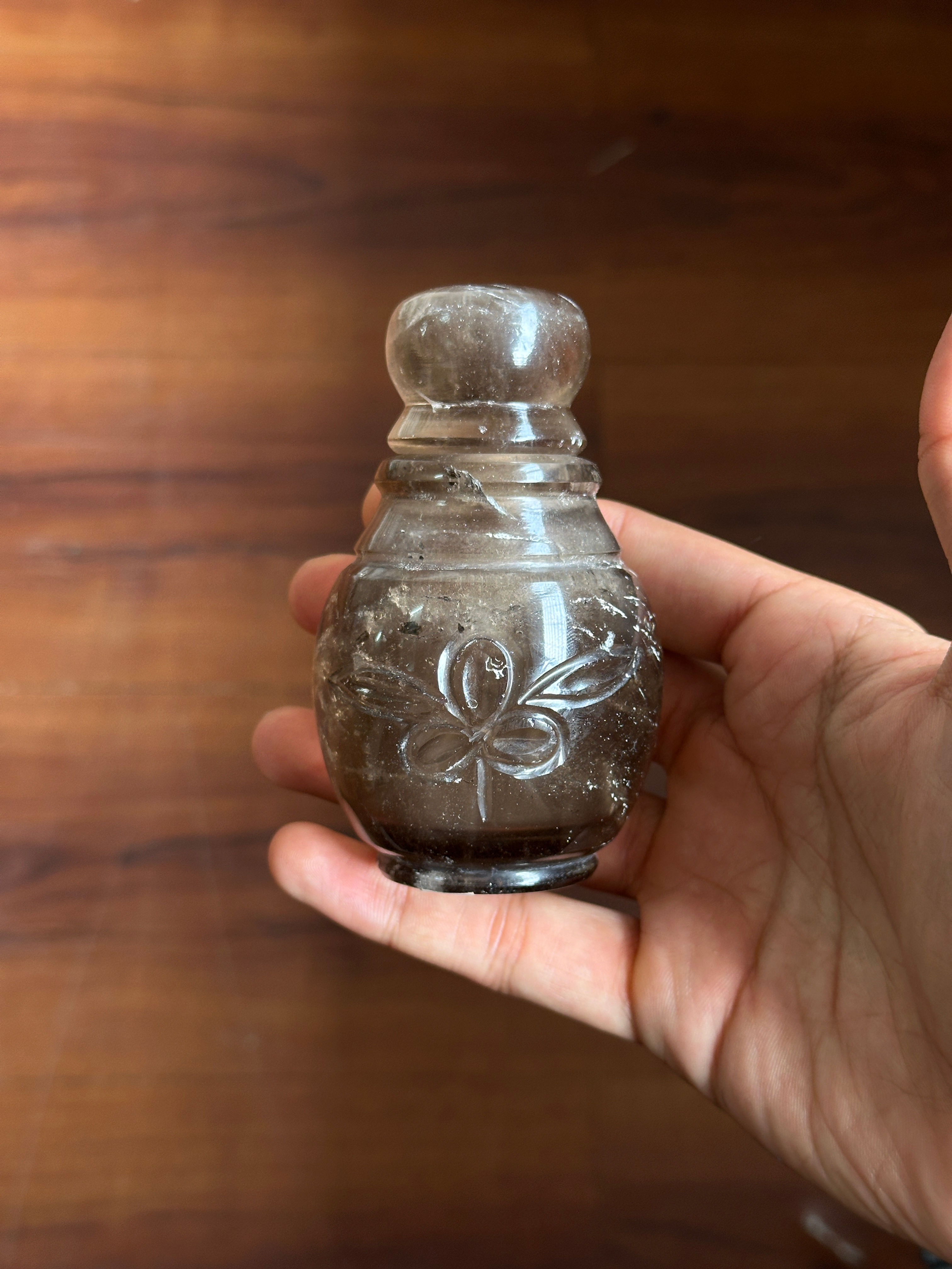Smoky Quartz Perfume Bottle