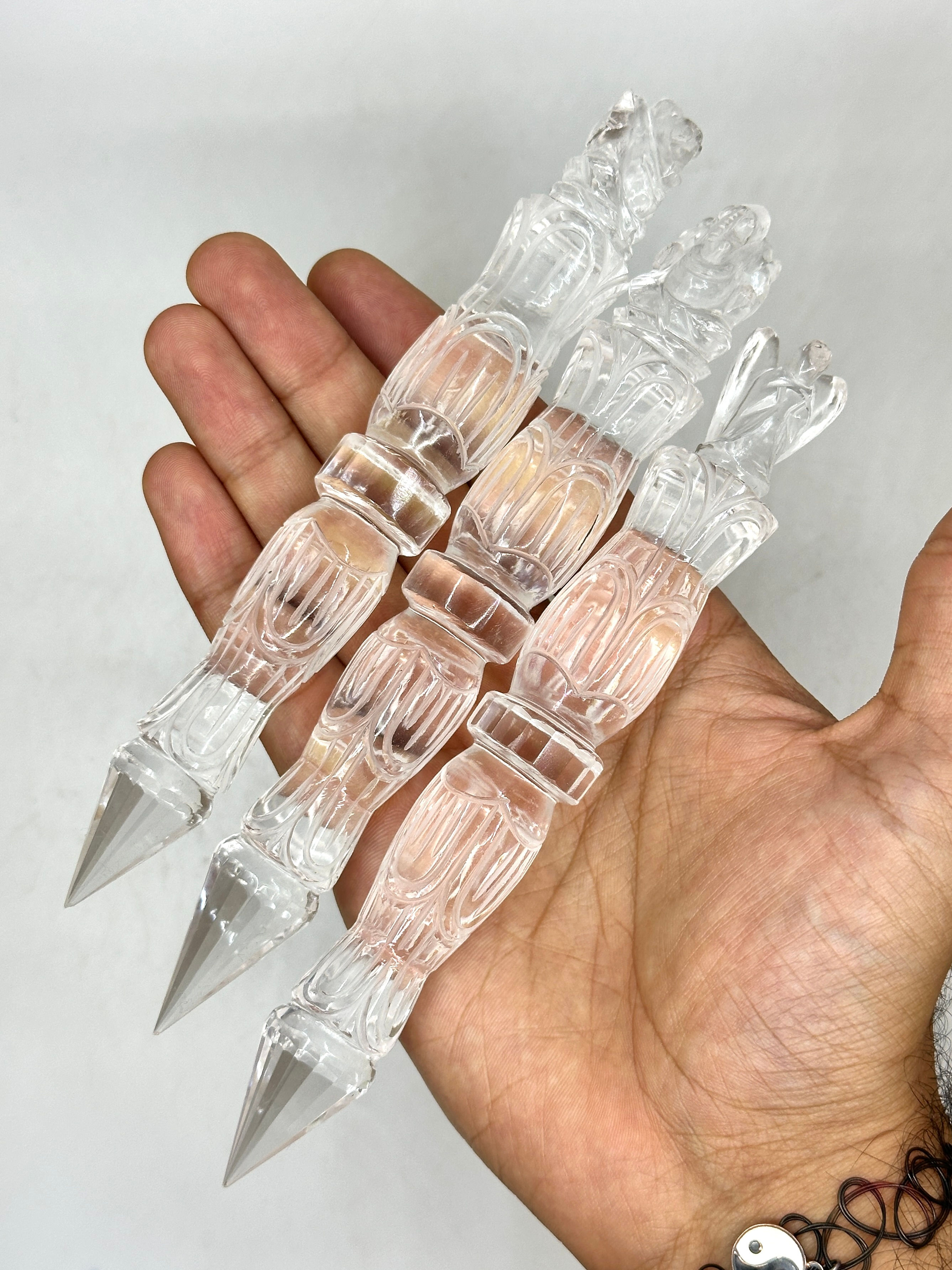 Clear Quartz Ganesha Wand