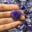Miniature : Mini Amethyst Hearts