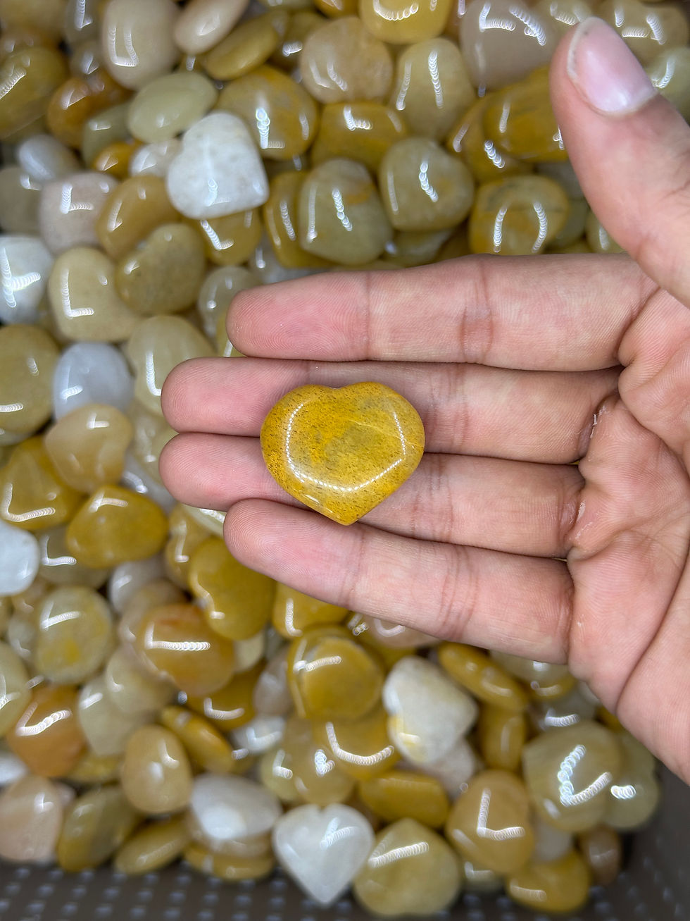 Thumbnail: Mini Yellow Aventurine Hearts