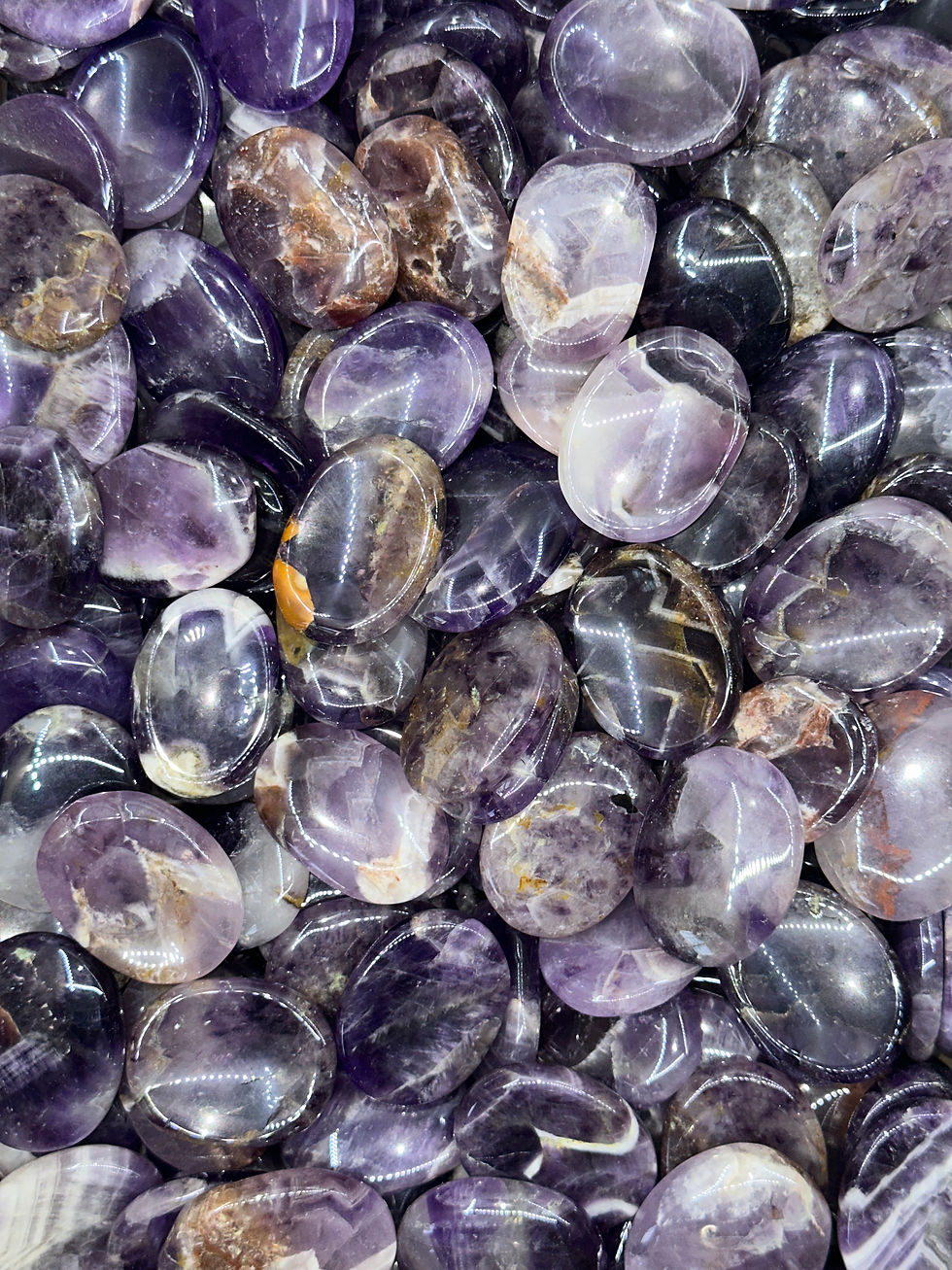 Thumbnail: Chevron Amethyst Worry Stones