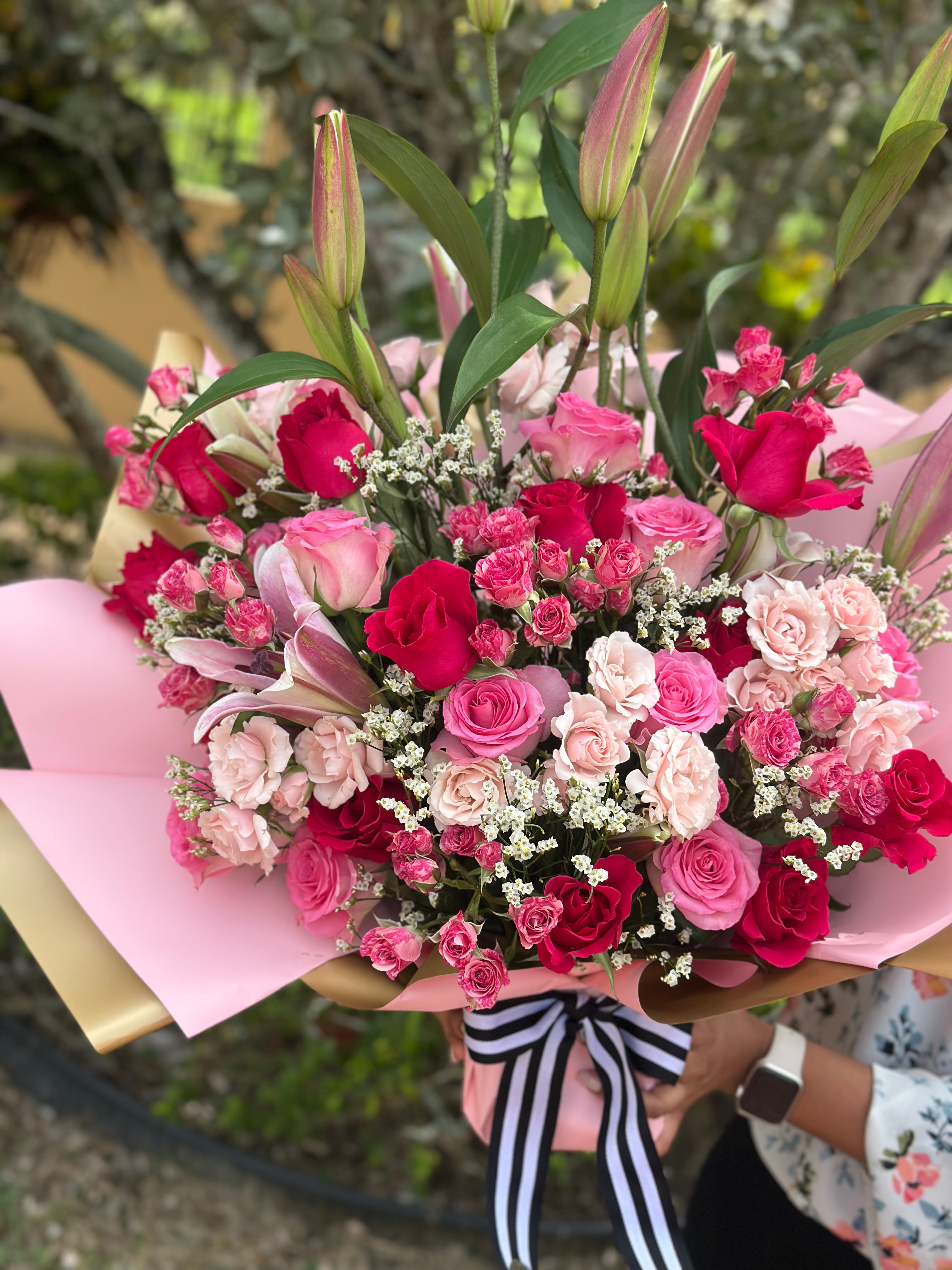 Blush and Bloom Standing Bouquet