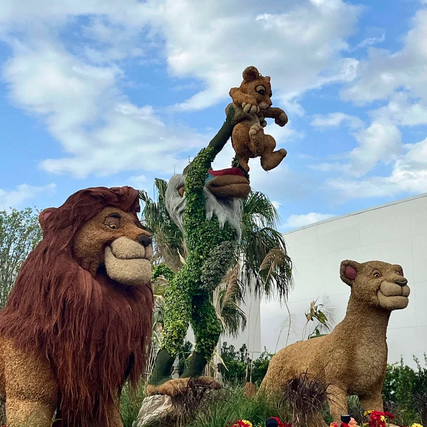 Lion King Topiaries at the EPCOT Flower and Garden Festival