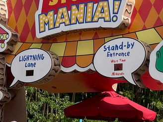 Lighting Lane and Stand by Entrance signs at Walt Disney World