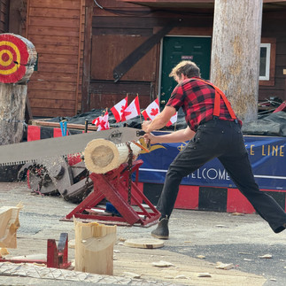 Lumberjack show in Ketchikan, Alaska