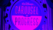 Pink and Purple Walt Disney's Carousel of Progress Sign