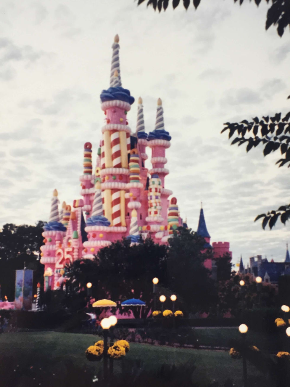 Birthday Cake Overlay of Cinderella Castle in 1996.