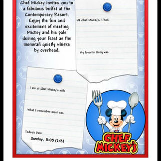 Dinner Plan - Disney Notebook