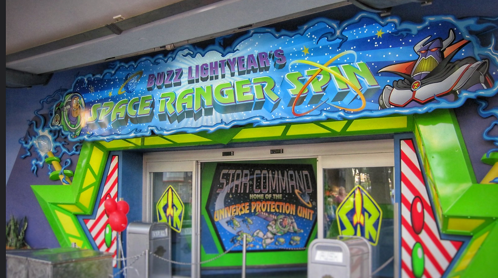 Buzz Lightyearās Space Ranger Spin attraction exterior