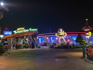 Alien Swirling Saucers Ride at Hollywood Studios during extended evenings