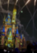 Tinker Bell flying from Cinderella Castle during Happily Ever After