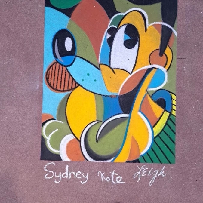 Chalk Drawing of Pluto from EPCOT Festival of the Arts