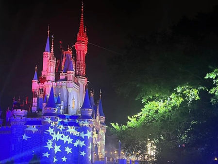 July 4th Projections on Cinderella Castle