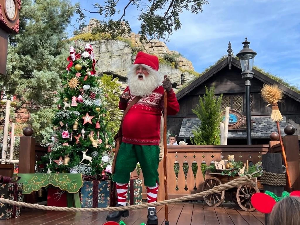 Norway Barn Elf Holiday storyteller performing during EPCOT Festival of the Holidays