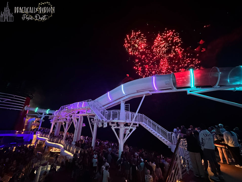 Disney Wish Fireworks at Sea