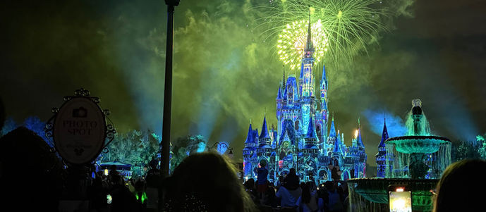 Happily Ever After Fireworks from the Plaza Garden