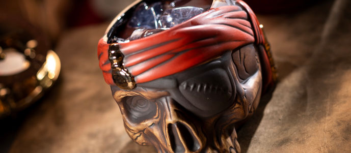 Plunder's Punch Pirate Skull Mug - Beak and Barrel in the Magic Kingdom
