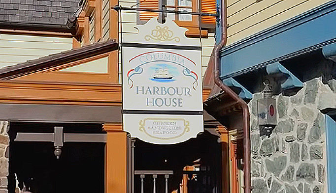 Columbia Harbour House sign in Liberty Square - Magic Kingdom Walt Disney World