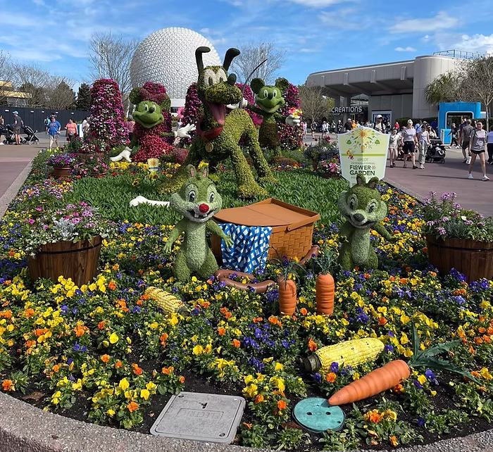 Mickey and Friends Topiary at the EPCOT Flower and Garden Festival